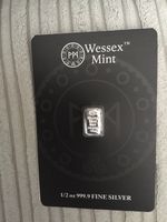 Wessex Mint 1/2 oz 999.9 Fine Silver Cast Bar
