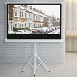 HD Projector Screen Mobile Portable Projection Screen With Tripod Stand 5 Sizes