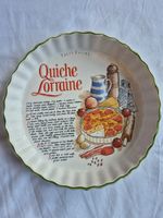 Vintage Quiche Lorraine Recipe Flan Dish Rayware Ceramic 24 cm