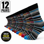 12 Pairs Men's Breathable Cotton Rich Socks Soft Top Size 6-11 Work Casual Socks