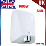 White Hand Dryer Automatic Infrared Toilets Commercial Cafe 1.6KW 62 dB UK Stock