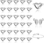 Effortless Jewelry Fasteners - 30 Pcs  Silver Magnetic Necklace Clasps
