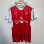 Arsenal Football Shirt Puma Home Jersey Red White Fly Emirates Mens Large