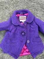 Baker Baby Ted Baker Girls Purple Wool Blend Coat 3-6 Months Pink Lined