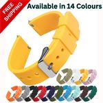 Silicone Rubber Watch Strap Smart Band 12mm 14mm 16mm 18mm 20mm 22mm 24mm Quick