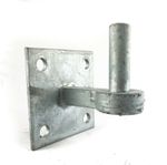 Gate Hanger Hook Plate 100mm 4" Square Pin 19mm 3/4" Heavy Duty Galvanised