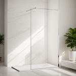Walk in Wet Room Shower Screen Panel 8mm EasyClean Glass Shower Cubicle and Tray