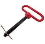Ride on lawn mower draw bar pin, compact tractor hitch pin, 12.5 mm x 90 mm pin.