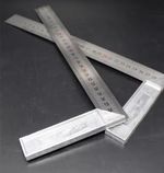 250 300mm Aluminium Try Square Ruler Stainless Steel Measure Carpenter Tool UK