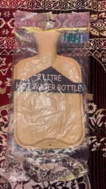 2 Litre Rubber Hot Water Bottle with Screw Lid, Beige, MPN LS2122