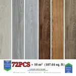 72PCS 10 m² Floor Planks Tiles Grey Oak Self Adhesive Wood Effect Vinyl Flooring
