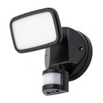 Litecraft Alma Single Floodlight LED Outdoor Fitting With PIR Sensor - Black