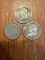 Lot (3) 1832, 1835, 1837 Capped Bust Half Dimes 5c