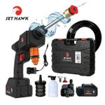 Jet Hawk Portable Cordless Car Garden High Pressure Washer Jet Water Gun Washer