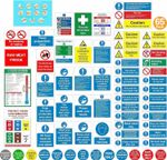 Complete Kitchen Safety Signs Set – 65 Self Adhesive Waterproof & Heat-Resistant