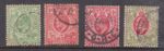 (F272-41) 1902 Orange river colony mix of 4 stamps Edward VII 1/2d to 4d (AP)