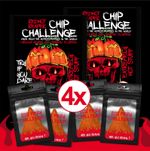 4x CHIP CHALLENGE - WORLDS HOTTEST CHILLI CHIP 🔥🔥 - (Party Pack) HALLOWEEN