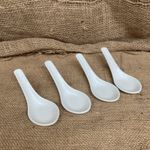Porcelain Spoons X 4 - Vintage - Chinese Soup Spoon - Cottage- Ceramic