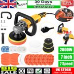 ✅1000W /2000W Electric Car Polisher Sander Buffer Polishing Machine Kit 5" 7” UK