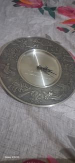 Beautiful vintage style wall clock ornate filigree metal frame 