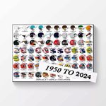 All World Drivers Champions Signed 1950-2024 Poster Signed Print A4 F1 Formula 1