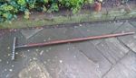 Vintage rake ELWELL garden rake Military army broad arrow Long handle dated 1985