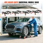 4PCS Car Wheel Dolly Premium 6000lbs/2800KG Skate Furniture Car Mover w/ Castors