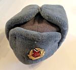 Vintage Ushanka winter hat for the Soviet Army of the USSR