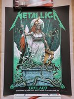Metallica Poster June 2026 Dublin pop up store Numbered Signed By Artist