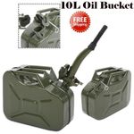 10L Metal Jerry Can  Tank Emergency Fuel Storage Containers Petrol Diesel Barrel