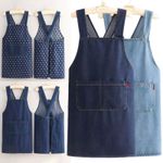 Adult Jour Aprons Lightweight Cotton Apron with Front Pocket Cross Back Apron S