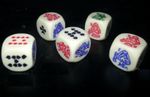 POKERCHIP SHOP 5  X POKER DICE CRAPS - NEW AND FREE SHIPPING