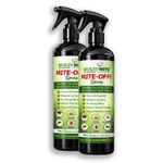 MITE-OFF 2 X 500ML FLEA Spray Natural Large ALL Mites - 7 Days Residual Killing