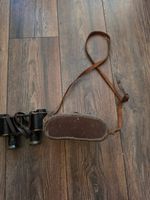 WW1 British Army Kershaw 6x Prismatic Binoculars 1917 Broad Arrow + Leather Case