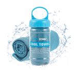 Cooling Towel with Portable Bottle, Quick-Dry Sports Ice Towel for Gym & Outdoor