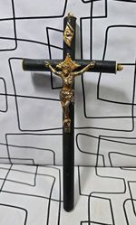 Vintage Bronze and Wooden Crucifix