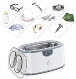 Ultrasonic Cleaner 420ml 45kHz Jewellery Glasses Watch Denture Machine Cleaning