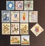 Angola (inc Portugal colony) stamps 13v various issues 1886 to 1968 mostly used