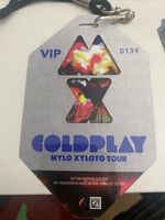 Coldplay 2012 Wristband Plus Two Tickets Shirt And Poster