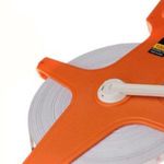 Hand Crank Tape Measure With Spike Plastic Frame Fiber Measuring Reel 12.5mm