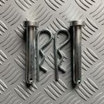 Tractor Clevis Pins Cat 0, 16mm Diameter, 95mm Useable Length, + linch pins, x 2