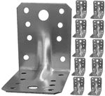 Heavy Duty 2mm Thick Zinc Plated Reinforced Corner Angle Bracket Galvanised
