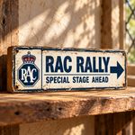 RAC Rally Britain Special Stage Vintage style Wooden Sign Classic Motorsport