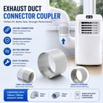 130mm/150mm Portable Air Conditioner Exhaust Duct Hose Pipe Connector Coupler UK