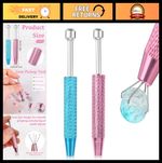 2 Pcs Piercing Ball Grabber Tool - 4-Claw Pick Up Holder & Gem Tweezers for Jewe
