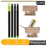 Weeder Brush Crevice Weeding Tool with Weed Brush Heads Moss Weed Puller Tool