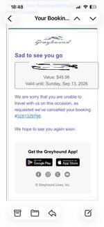 Greyhound Bus Voucher USA $45.98 Expires Sunday September 13, 2026