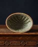 Antique Victorian Jelly Mould – 19x15cm – Green Glaze Interior