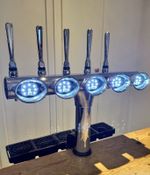 Used 5 Way Chrome Porta Boxa Beer Font with Oval Font Lenses Pub Man Cave VGC