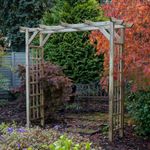 Garden Arch Flat Top 2100x720mm Wooden Trellis Climbing Plant Frame Outdoor New